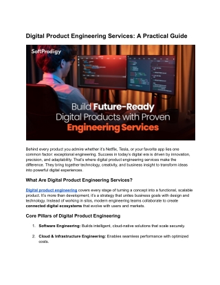 Digital Product Engineering Services: A Complete Practical Guide