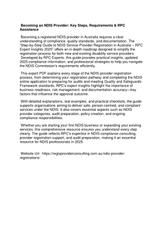 Becoming an NDIS Provider: Key Steps, Requirements & RPC Assistance