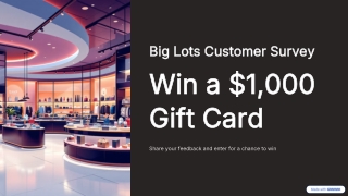Big Lots Survey Entrance Page – Customer Feedback Required