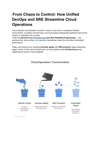 From Chaos to Control_ How Unified DevOps and SRE Streamline Cloud Operations