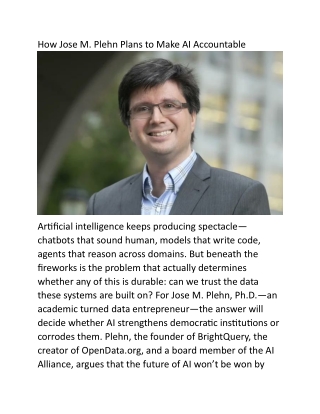 How Jose M Plehn Plans to..