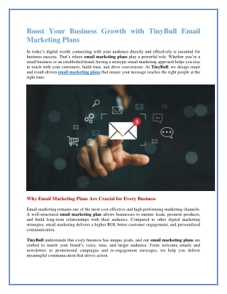Email Marketing Plans for Effective Brand Communication - TinyBull