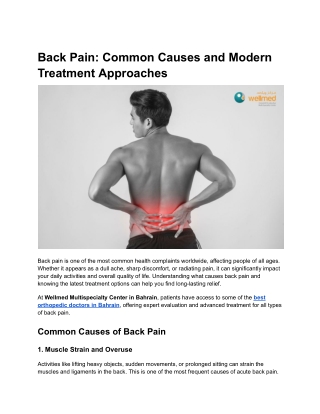 Back Pain_ Common Causes and Modern Treatment Approaches