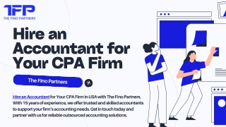 Hire an Accountant for Your CPA Firm in USA | The Fino Partners