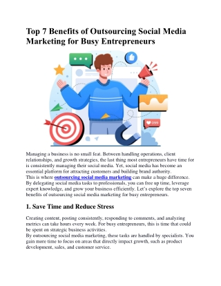 Top 7 Benefits of Outsourcing Social Media Marketing for Busy Entrepreneurs