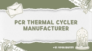 PCR Thermal Cycler Manufacturer