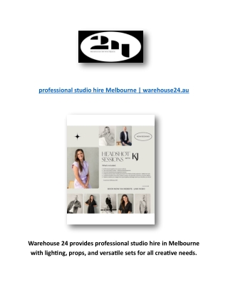 professional studio hire Melbourne | warehouse24.au