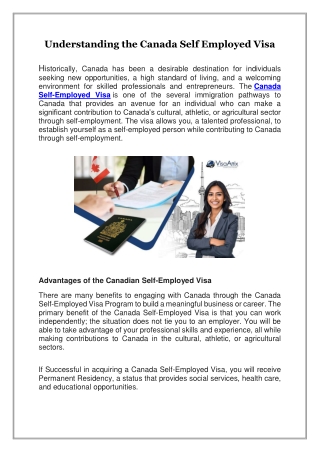 Understanding the Canada Self Employed Visa