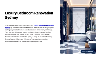 Luxury Bathroom Renovation Sydney