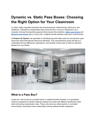 static vs dynamic pass box