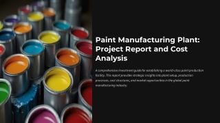 Paint Manufacturing Plant Setup Cost 2025