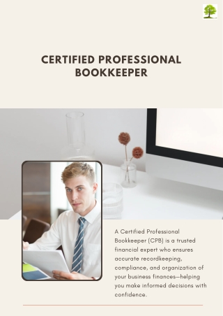 Certified Professional Bookkeeper – Accurate, Reliable, and Trusted