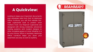 Secure What Matters | Fire Safe Cupboards by Mahmayi Office Furniture