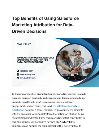 Salesforce Marketing Attribution