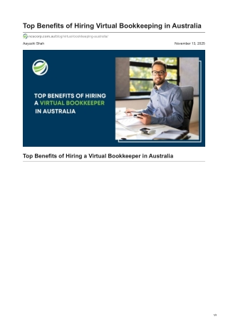 Discover how virtual bookkeeping in Australia helps businesses enhance accuracy,