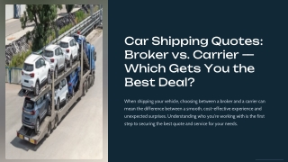 Car Shipping Quotes
