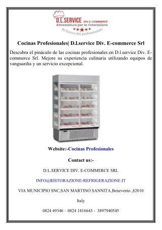 Cocinas Profesionales D.l.service Div. E-commerce Srl