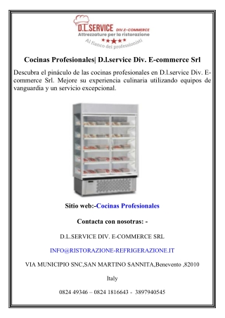 Cocinas Profesionales D.l.service Div. E-commerce Srl