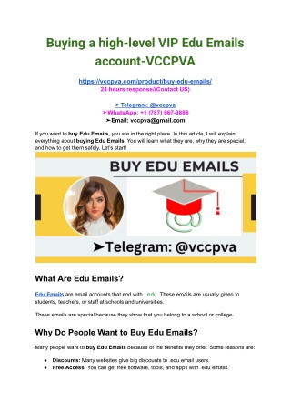 Buying a high-level VIP Edu Emails account-VCCPVA