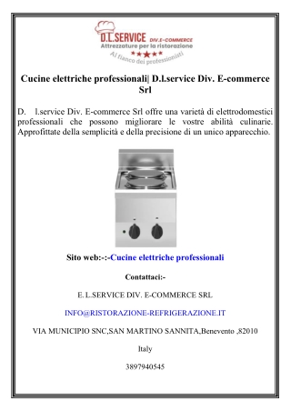 Cocinas Profesionales D.l.service Div. E-commerce Srl