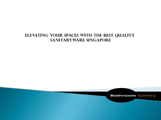 Sanitaryware Singapore