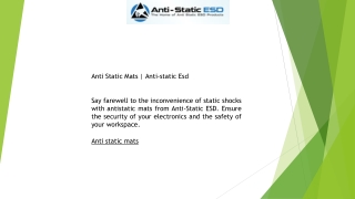 Anti Static Mats  Anti-static Esd