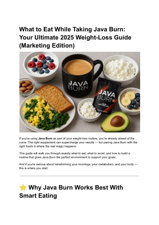 What to Eat While Taking Java Burn: The Complete 2025 Weight-Loss Meal Guide