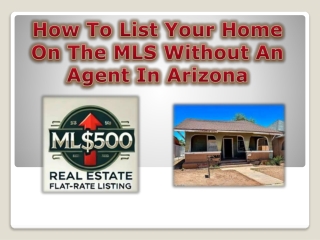 How To List Your Home On The MLS Without An Agent In Arizona