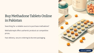 Methadone Tablet and Syrup Available Online in Pakistan
