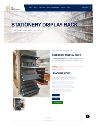 Durable Racks for Stationery Shop – ERA Display Solutions