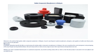 Rubber components manufacturers in Malaysia