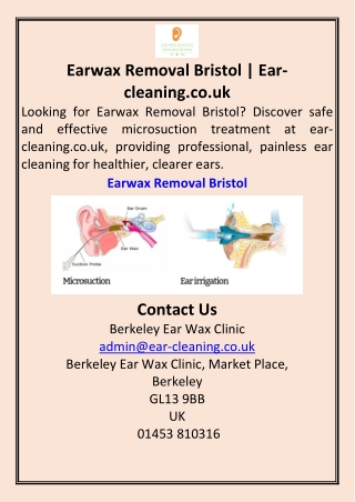 Earwax Removal Bristol  Ear-cleaning.co.uk