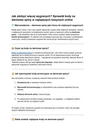 Jak zdobyć więcej wygranych