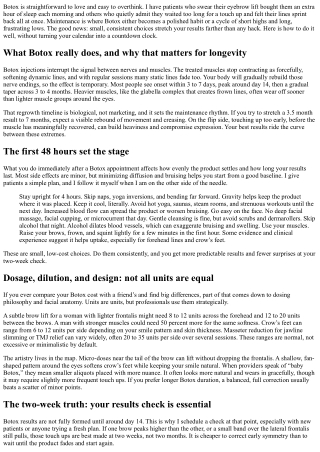 Botox Maintenance Tips: Extend Your Results Naturally