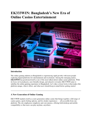 Bangladesh’s New Era of Online Casino Entertainment