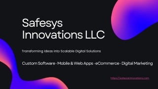 UI/UX Engineering & Branding Excellence by Safesys Innovations LLC