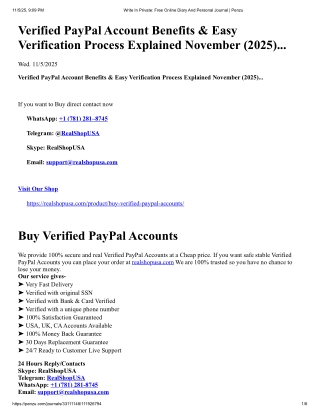 Verified PayPal Account Benefits & Easy Verification Process Explained November (2025)...