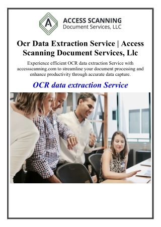 Ocr Data Extraction Service | Access Scanning Document Services, Llc