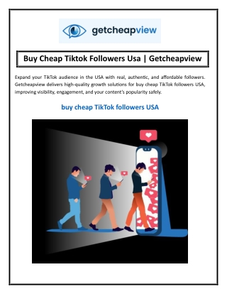 Buy Cheap Tiktok Followers Usa | Getcheapview