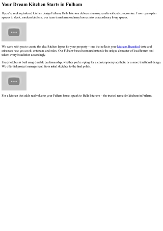 Fulham Kitchen Experts