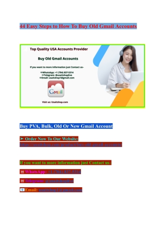 44 Easy Steps to How To Buy Old Gmail Accounts