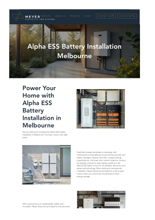 Alpha ESS Battery Installation Melbourne