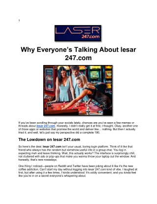Why Everyone’s Talking About lesar 247.com