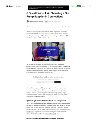 8 Questions to Ask Choosing a Fire Pump Supplier in Connecticut