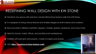 Handcrafted Stone Feature & Accent Walls | Designer Wall Solutions by KW Stone