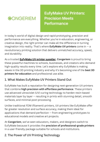 EufyMake UV Printers Precision Meets Performance