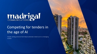 Infrastructure Tenders | Madrigal Communications