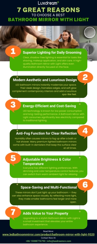 Top Great Reasons to Choose a Best Bathroom Mirror with Light [Infographic]