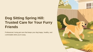 Ensuring Comfort and Care with Dog Sitting in Spring Hill