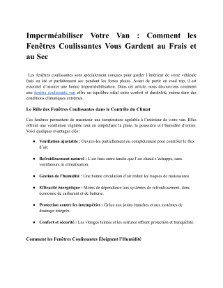 Imperméabiliser Votre Van _ Comment les Fenêtres Coulissantes Vous Gardent au Frais et au Sec.docx